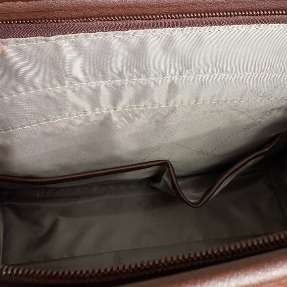 Elegant Brown Crocodile Embossed Satchel and Wallet Set - Picture 7 of 12